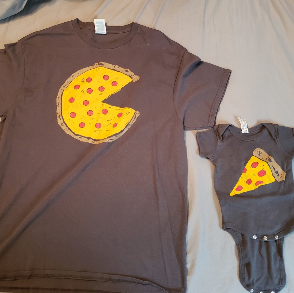 Daddy and Me Pizza shirts